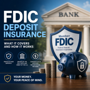 FDIC deposit insurance explained with coverage limits and protected bank accounts
