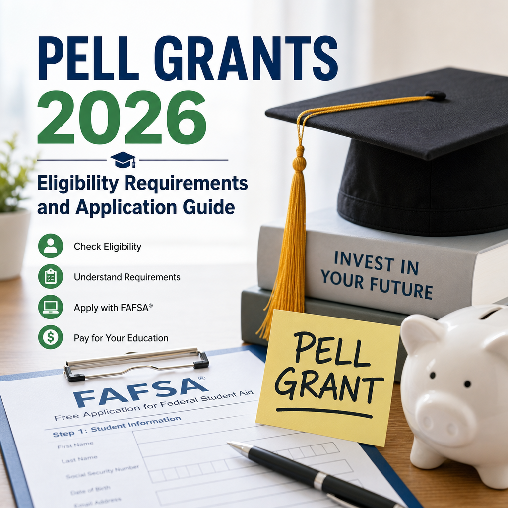 FAFSA form and graduation cap illustrating Pell Grants 2026 eligibility and application guide FAQ